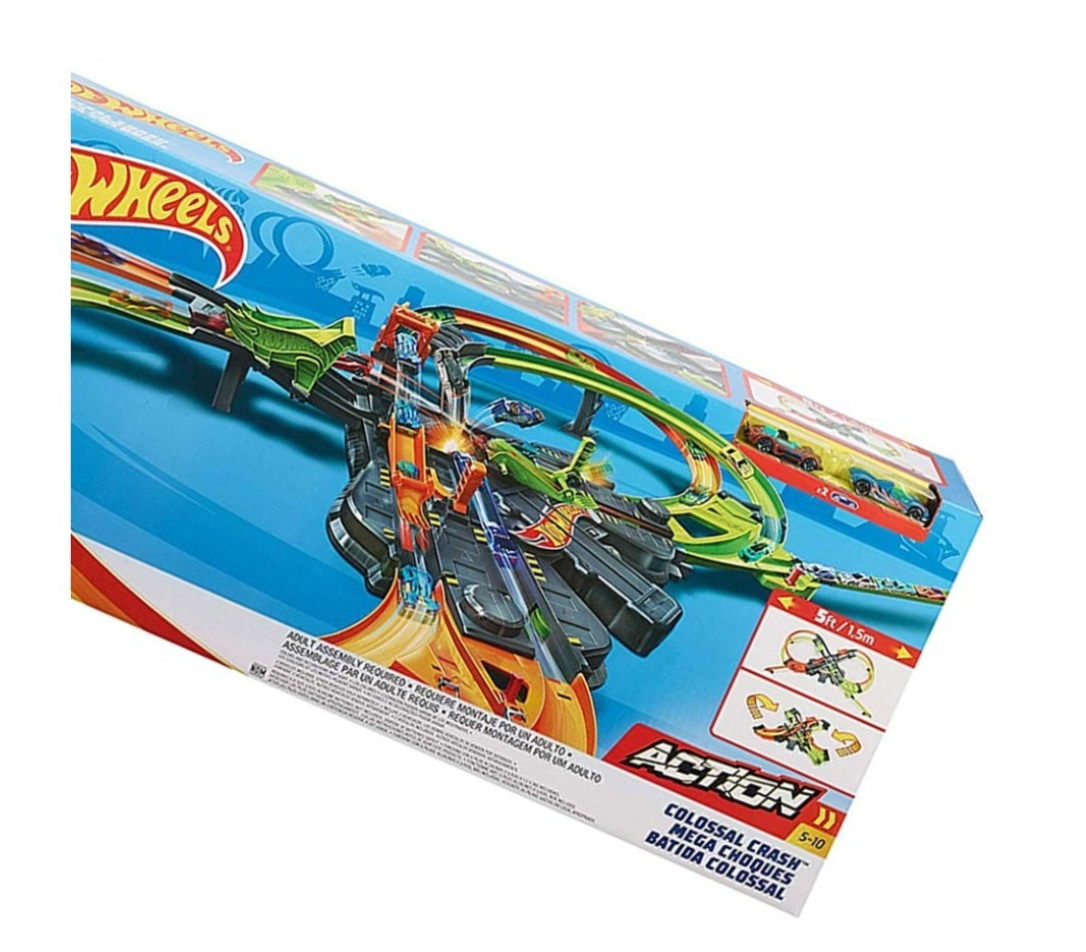 Mega Choques Hot Wheels Pista Colossal Crash
