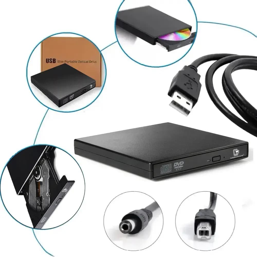 Reproductor De Cd Y Dvd Modatecno Lector Usb Para Pc Laptop