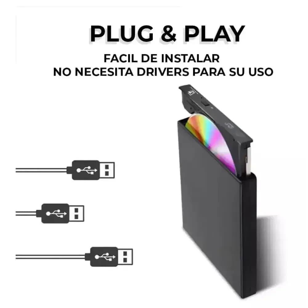 Reproductor De Cd Y Dvd Modatecno Lector Usb Para Pc Laptop