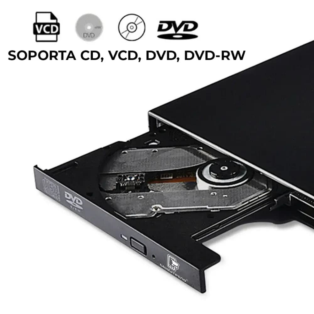 Reproductor De Cd Y Dvd Modatecno Lector Usb Para Pc Laptop