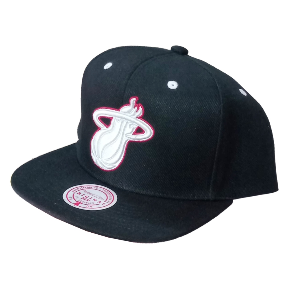 Gorra Mitchell & Ness Miami Heat Negro-Blanco MM20202