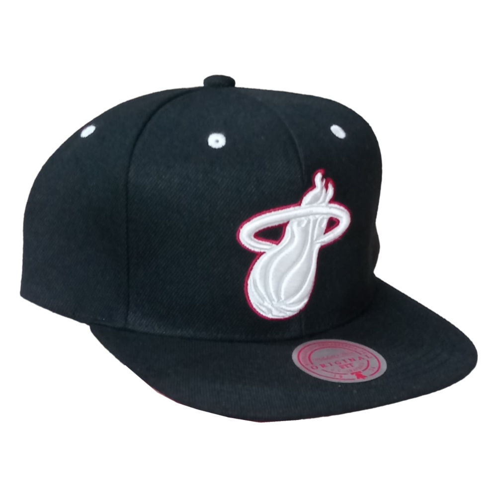 Gorra Mitchell & Ness Miami Heat Negro-Blanco MM20202