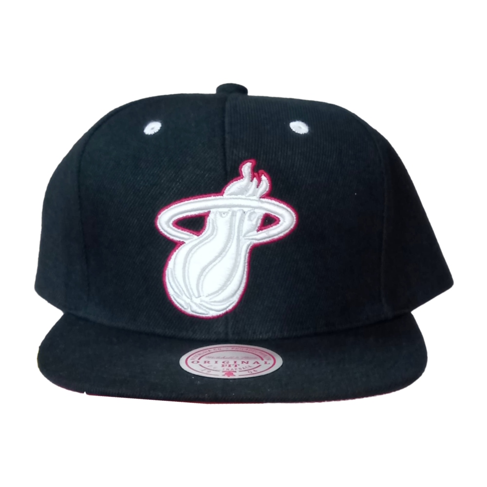 Gorra Mitchell & Ness Miami Heat Negro-Blanco MM20202