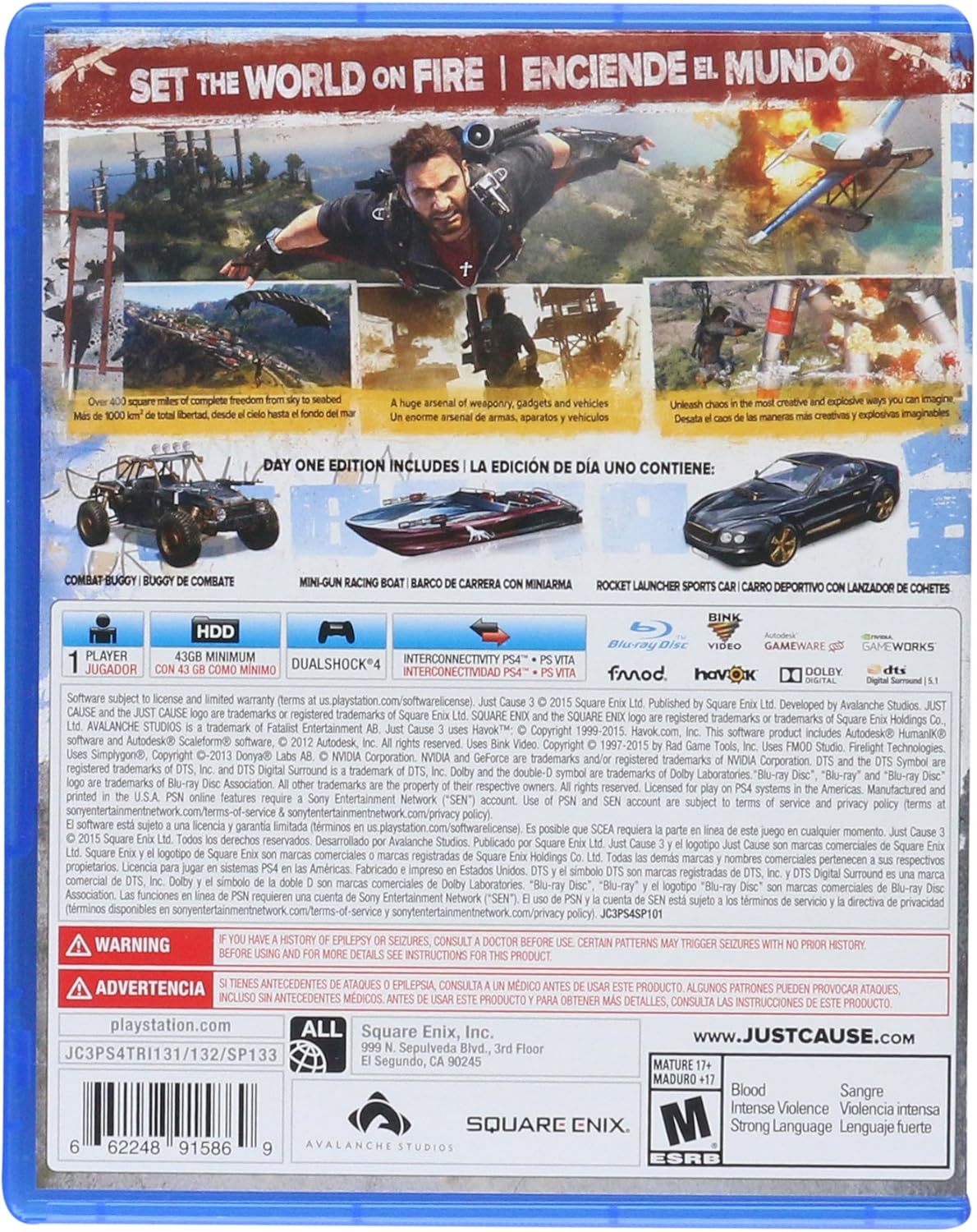 Just Cause 3 - PlayStation 4 - Edicion de Dia 1 Edition
