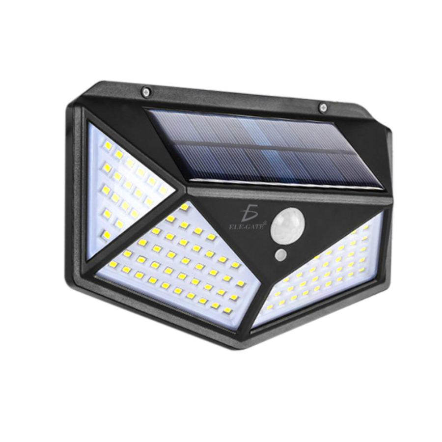 Lámpara Solar 100 Leds Sensor Movimiento Exterior