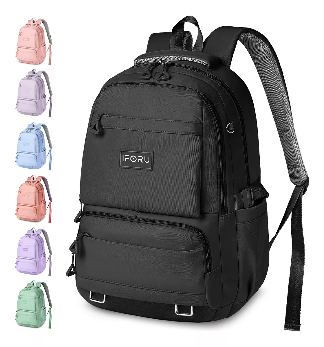 M Mochila Escolar Viaje Bolsa Para Laptop 15.6 lnch Hombres Antirrobo Negro lforu 30 