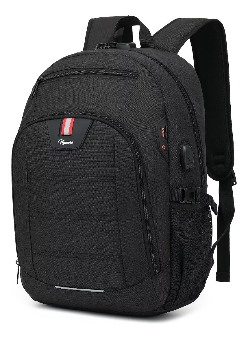 M Mochila Antirrobo Puerto Usb Impermeable Para Laptop 16 Gran Color Azul