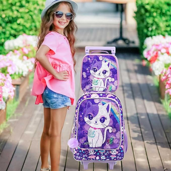 A Mochila con Ruedas para Mujeres y Hombres,3PCS