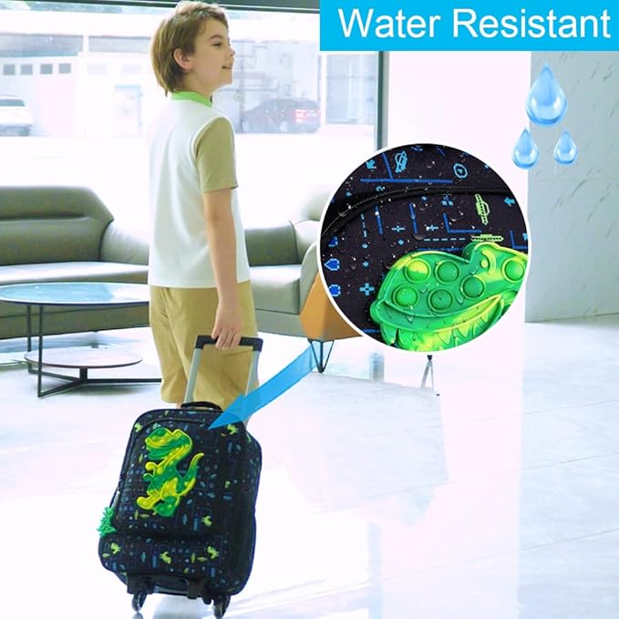 A gxtvo - Mochila rodante para niñas y niños, bolsa de libros con ruedas para niños