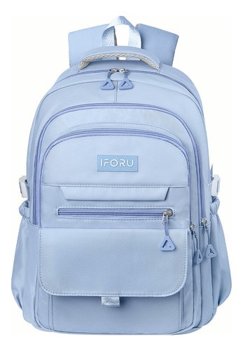 Mochila Escolar Para Laptop 3 Capas Iforu 40 L Azul