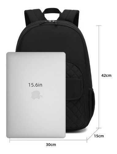 Mochila Juvenil De Gran Capacidad (con Puerto Usb) NEGRO