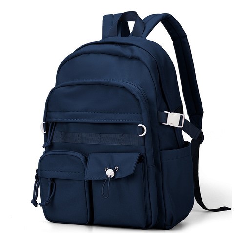 Mochila Escolar Secundaria Para Mujer AZUL OSCURO
