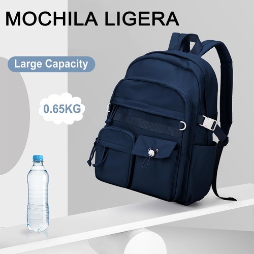 Mochila Escolar Secundaria Para Mujer AZUL OSCURO