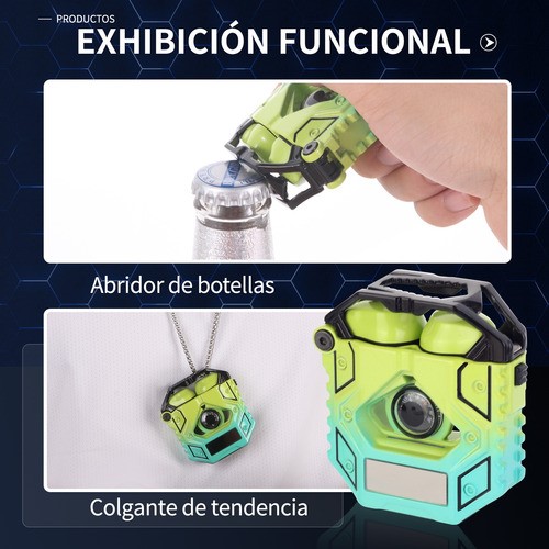 Audífonos Gamer Bluetooth Inalámbricos Auriculares De Ruido Verde degradado