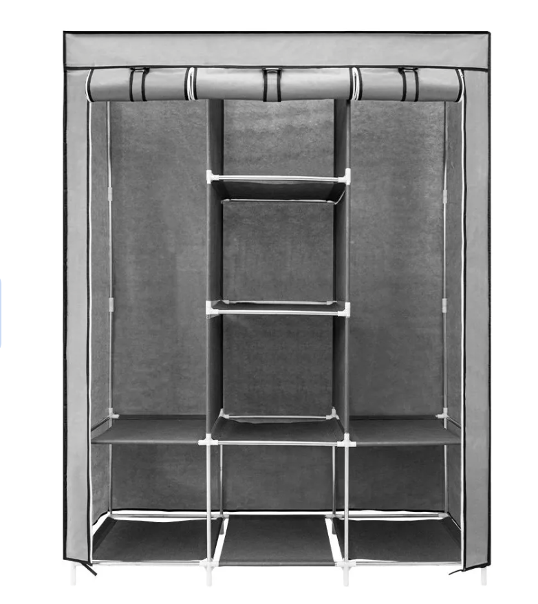 Closet Ropero Armable 1.75mts Gris Hogar Reforzado T