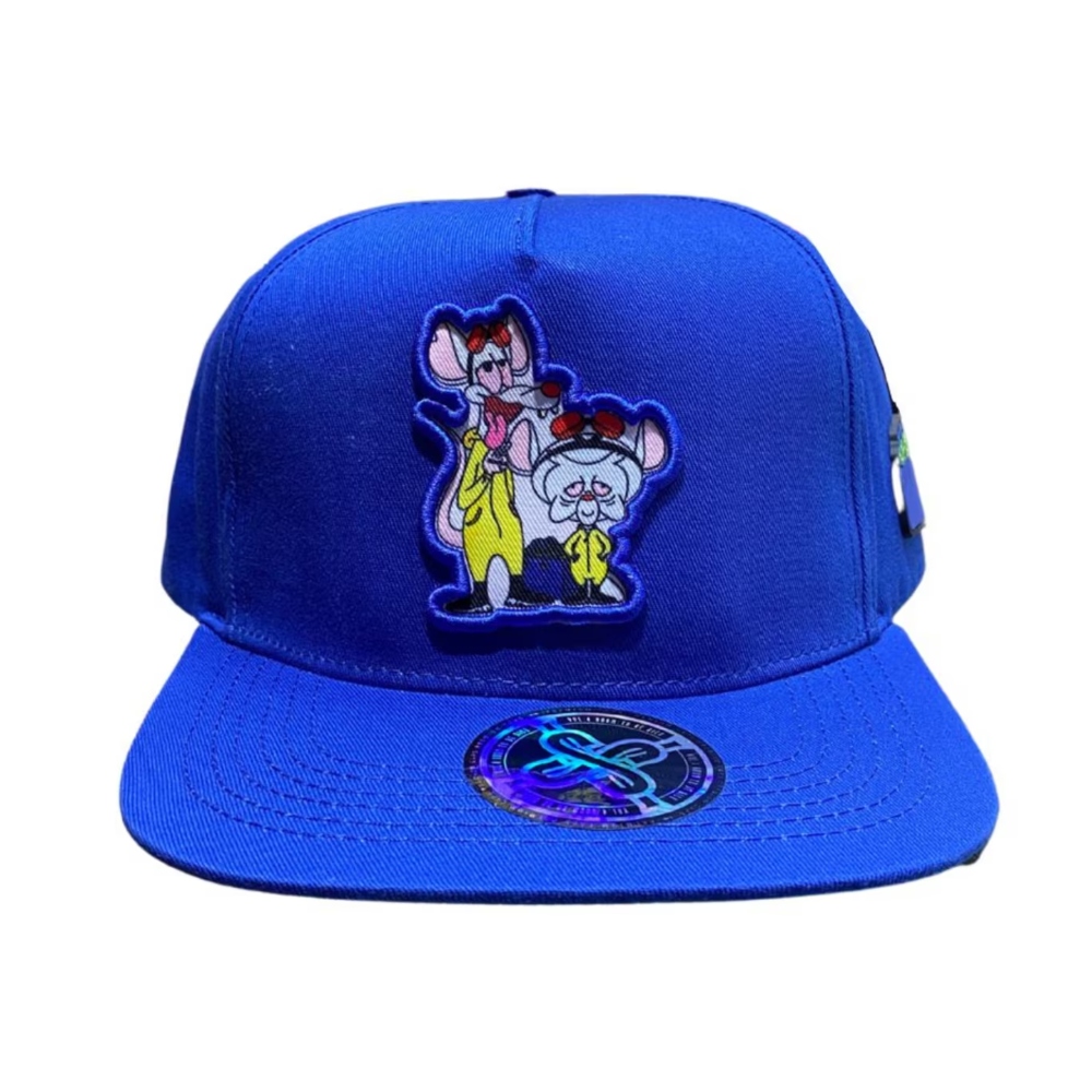 Gorra Snapback Mr Kash Pinky & Cerebro azul MKPCA01 