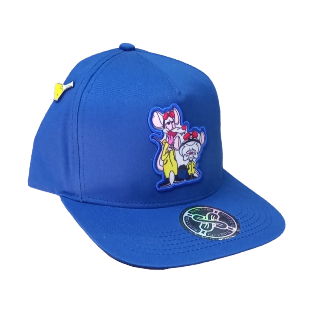 Gorra Snapback Mr Kash Pinky & Cerebro azul MKPCA01 