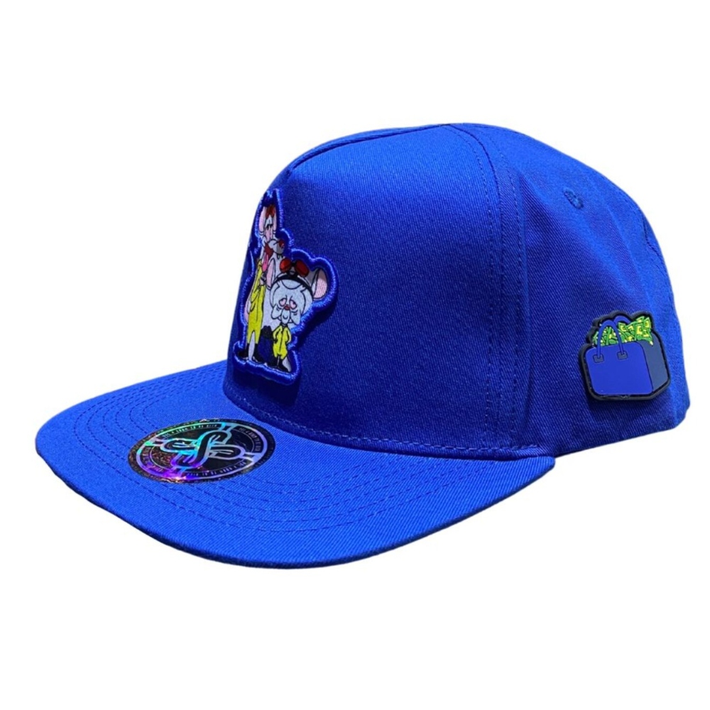 Gorra Snapback Mr Kash Pinky & Cerebro azul MKPCA01 