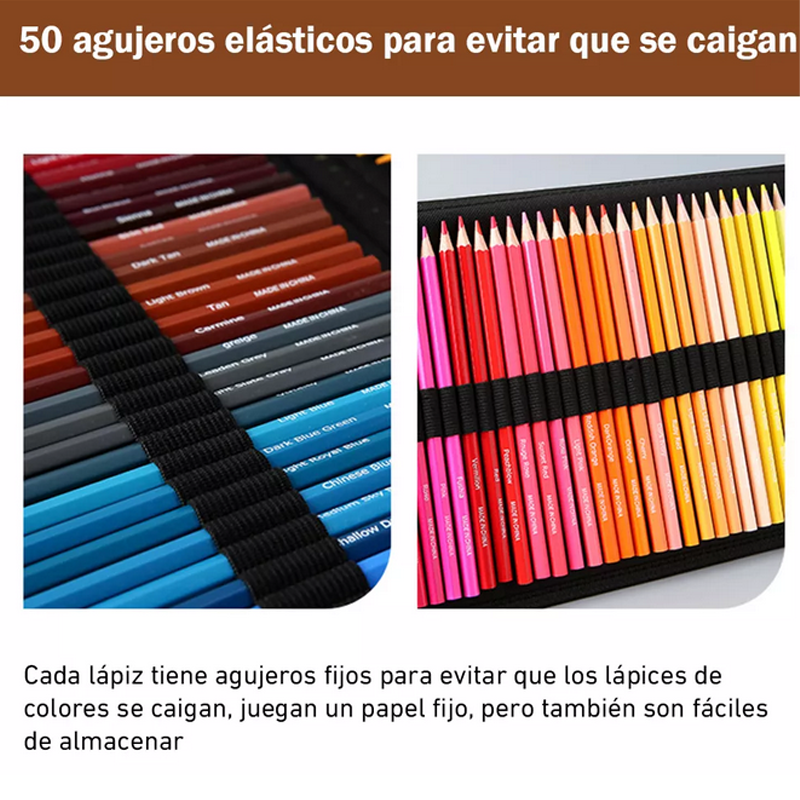 Set De Lápices De Colores Profesionales Y Artísticos 50 Piezas