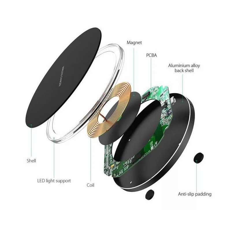 Cargador Inalámbrico 15W Qi Wireless Charger