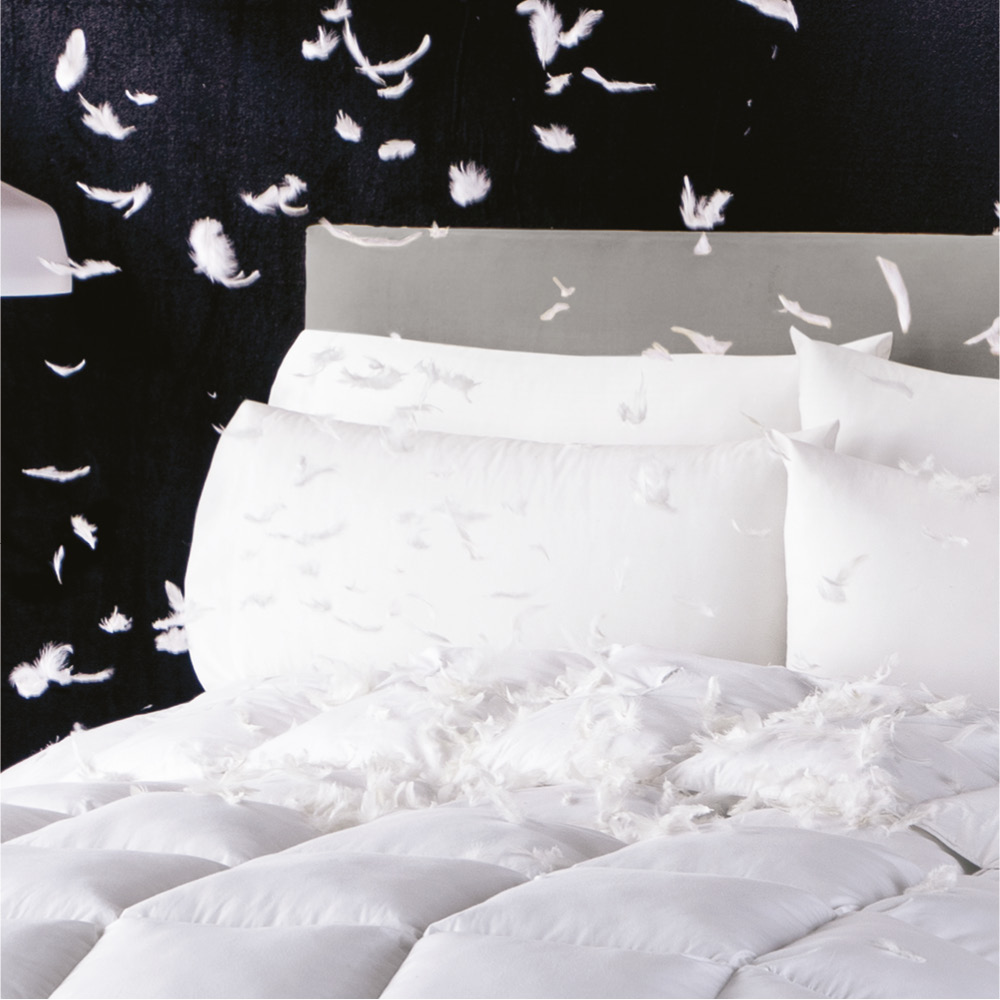 Edredón De Pluma Suave Premium King Size Blanco Concord