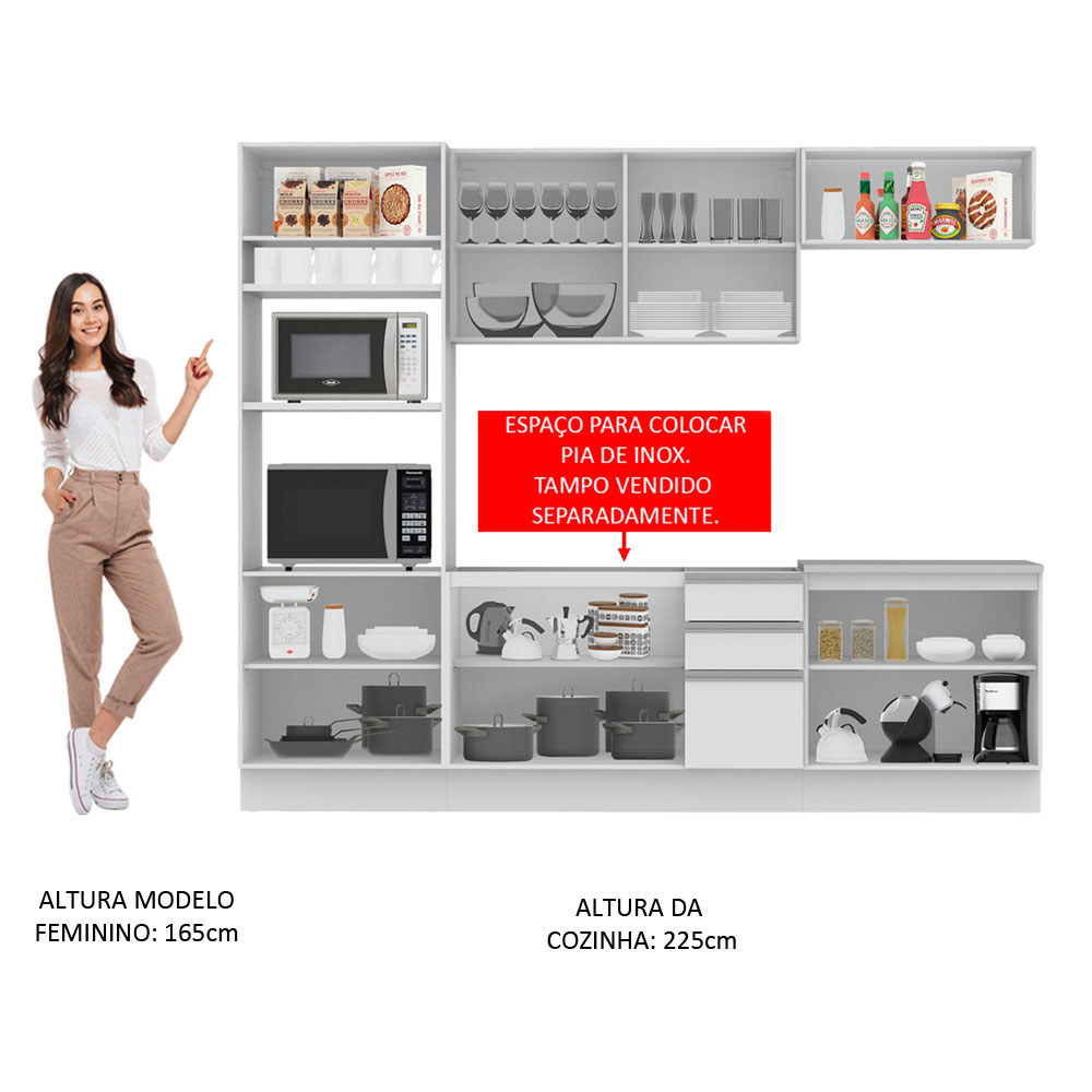 Cocina Integral Completa Modular Madesa Viena 270cm BB