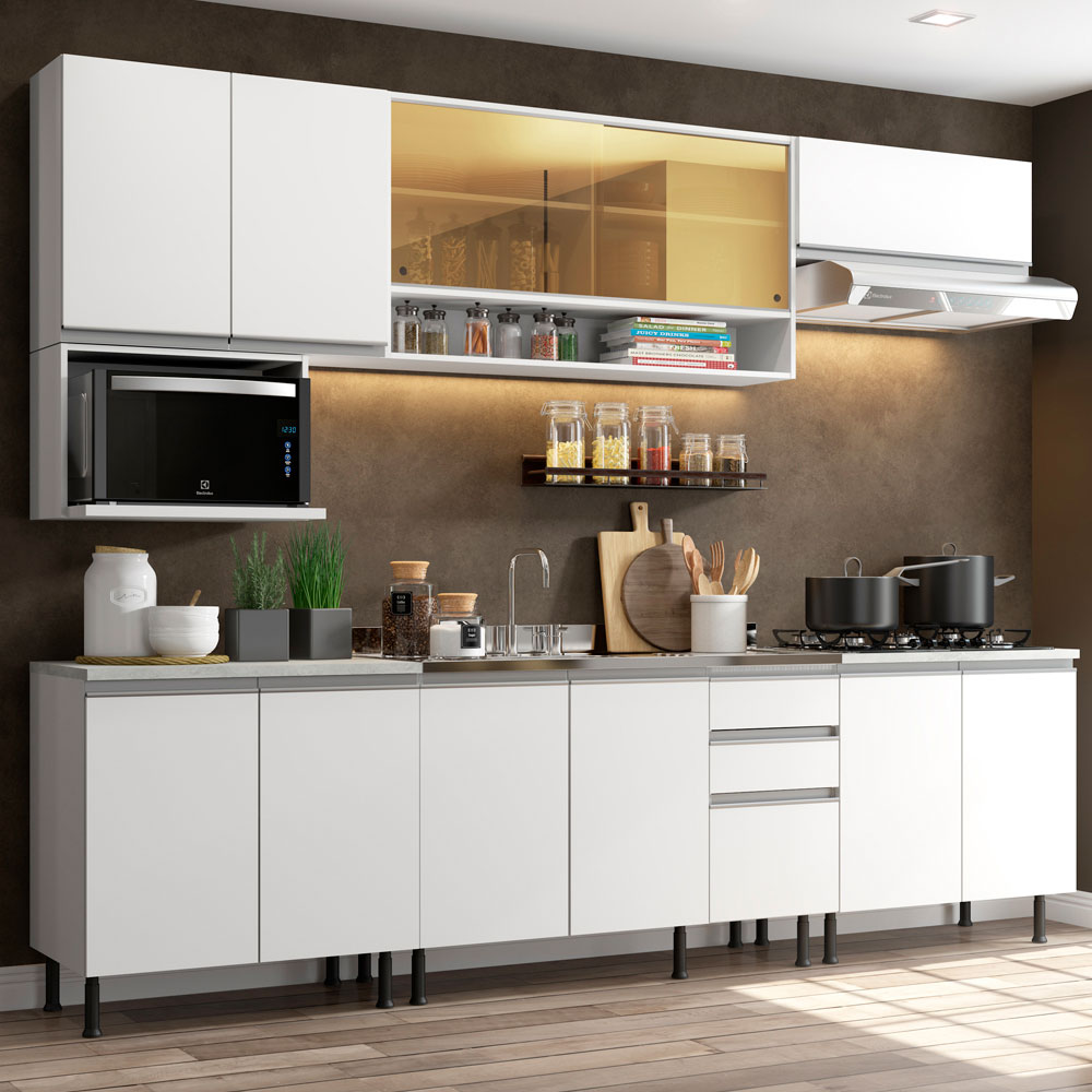 Cocina Integral Completa Modular Madesa Emilly Genova 280cm BB