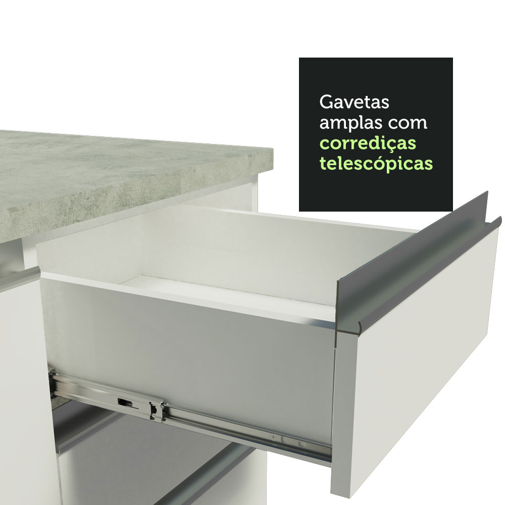Cocina Integral Completa Modular Madesa Emilly Genova 280cm BB