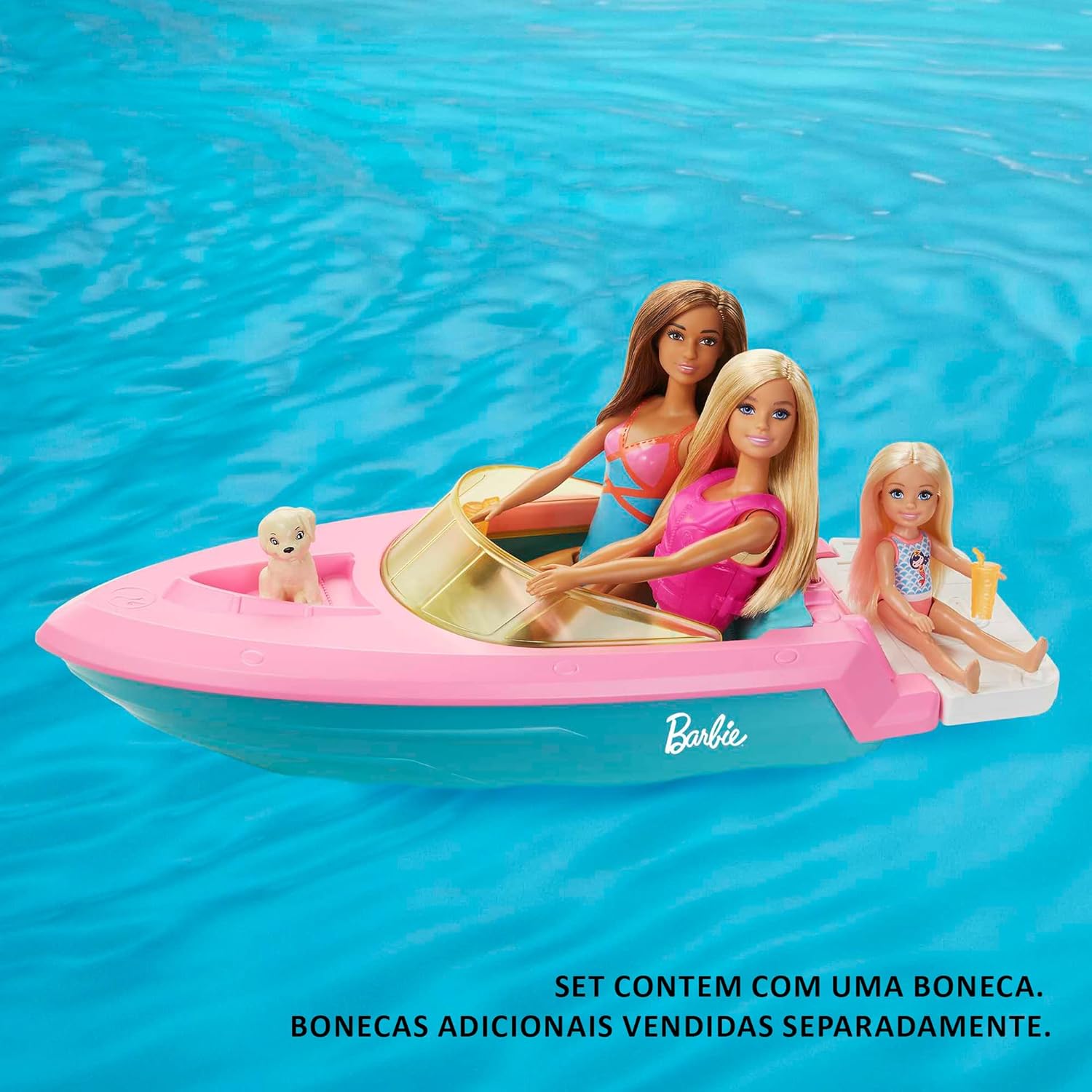 Barbie muñeca Con Lancha Y Mascota