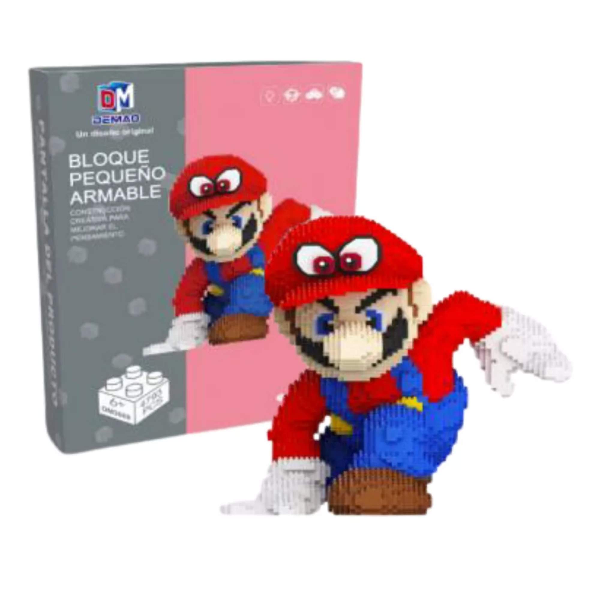 Super Mario Odyssey Gorra Cappy Bloques Armables 3d 18cm