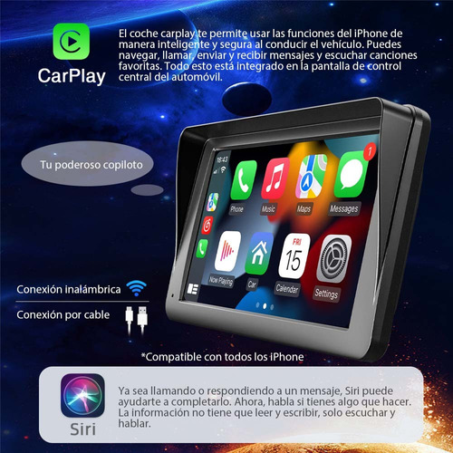 Estéreo Inalámbrico Para Coche 7 Para Apple Carplay 5300