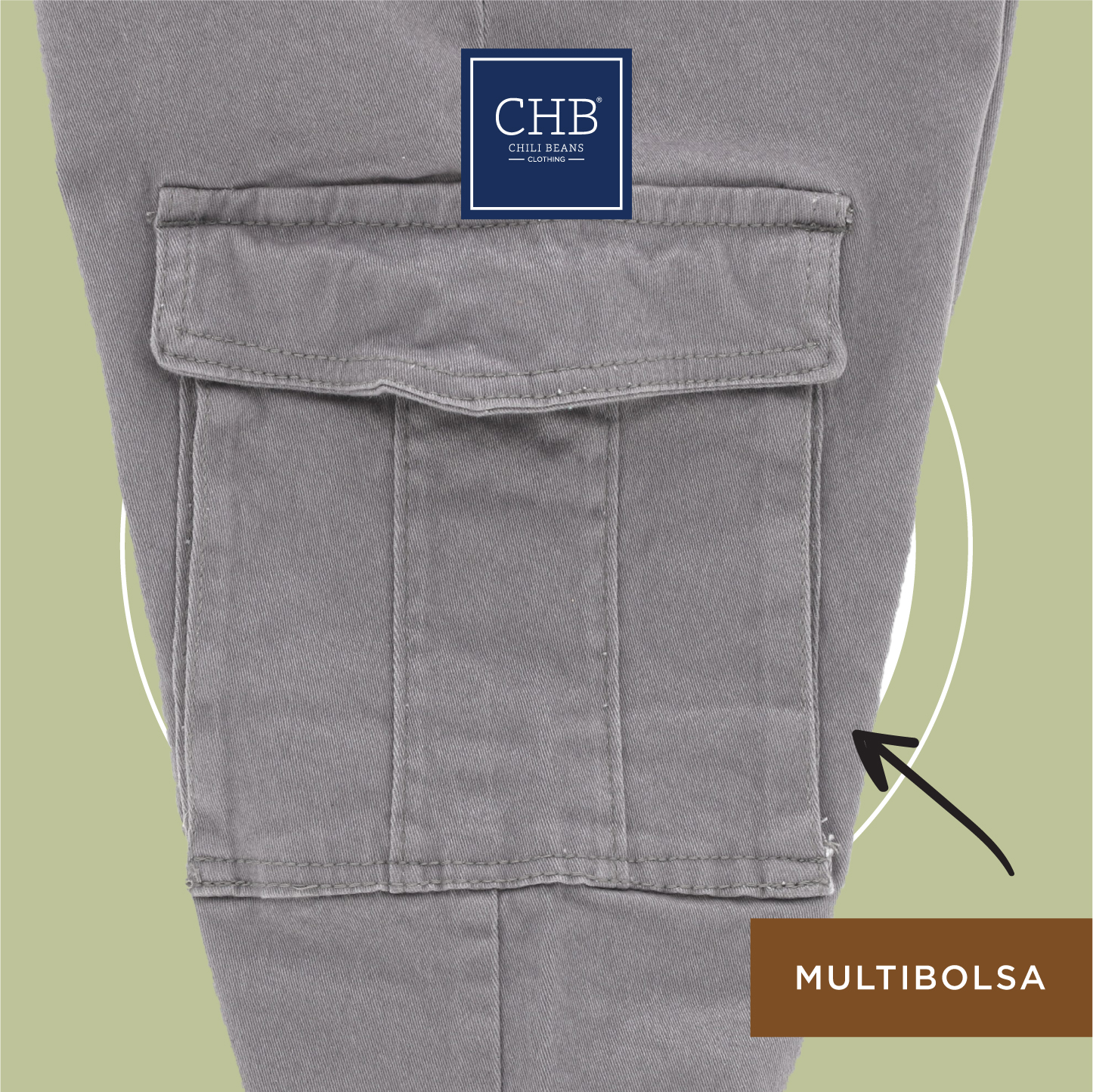 Pantalón Táctico Color Gris Para Hombre CHB Chili Beans Clothing Co.