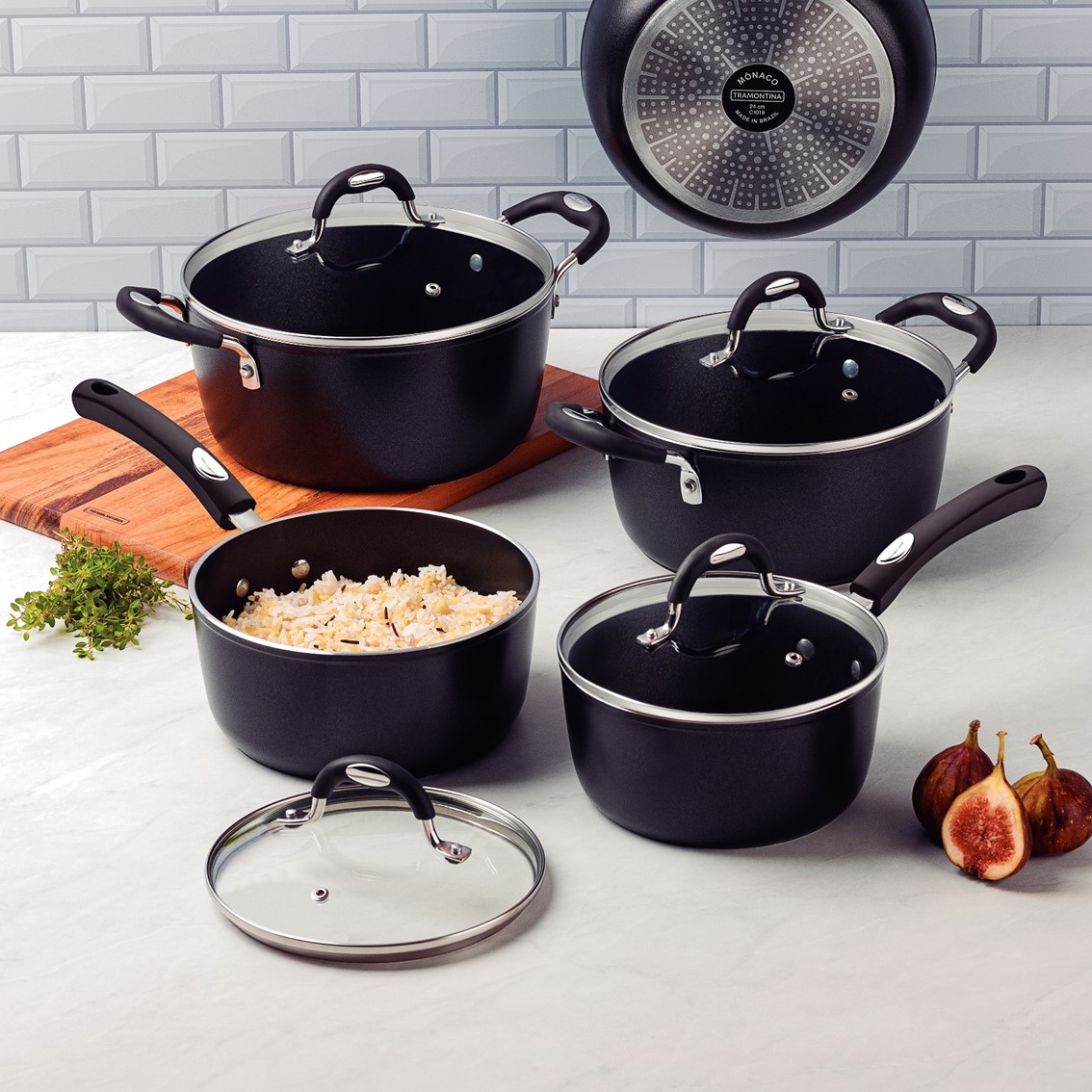 Batería de Cocina Tramontina Mónaco Inducción 9 Piezas