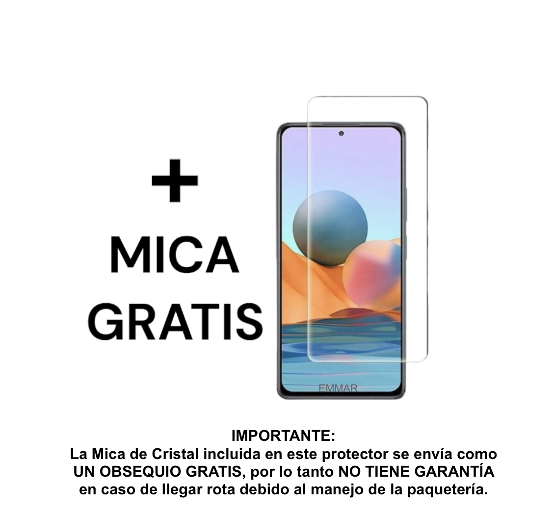 Funda Protector Uso Rudo con Clip más Mica de Cristal Gratis para ZTE Blade A7 2019 Color Negro