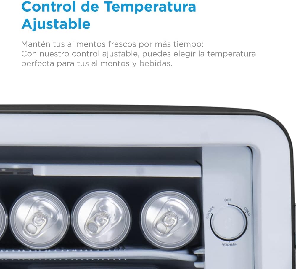 Midea Frigobar Retro Look de 4 Pies Cúbicos (106 L) en Color Negro - Always Cool