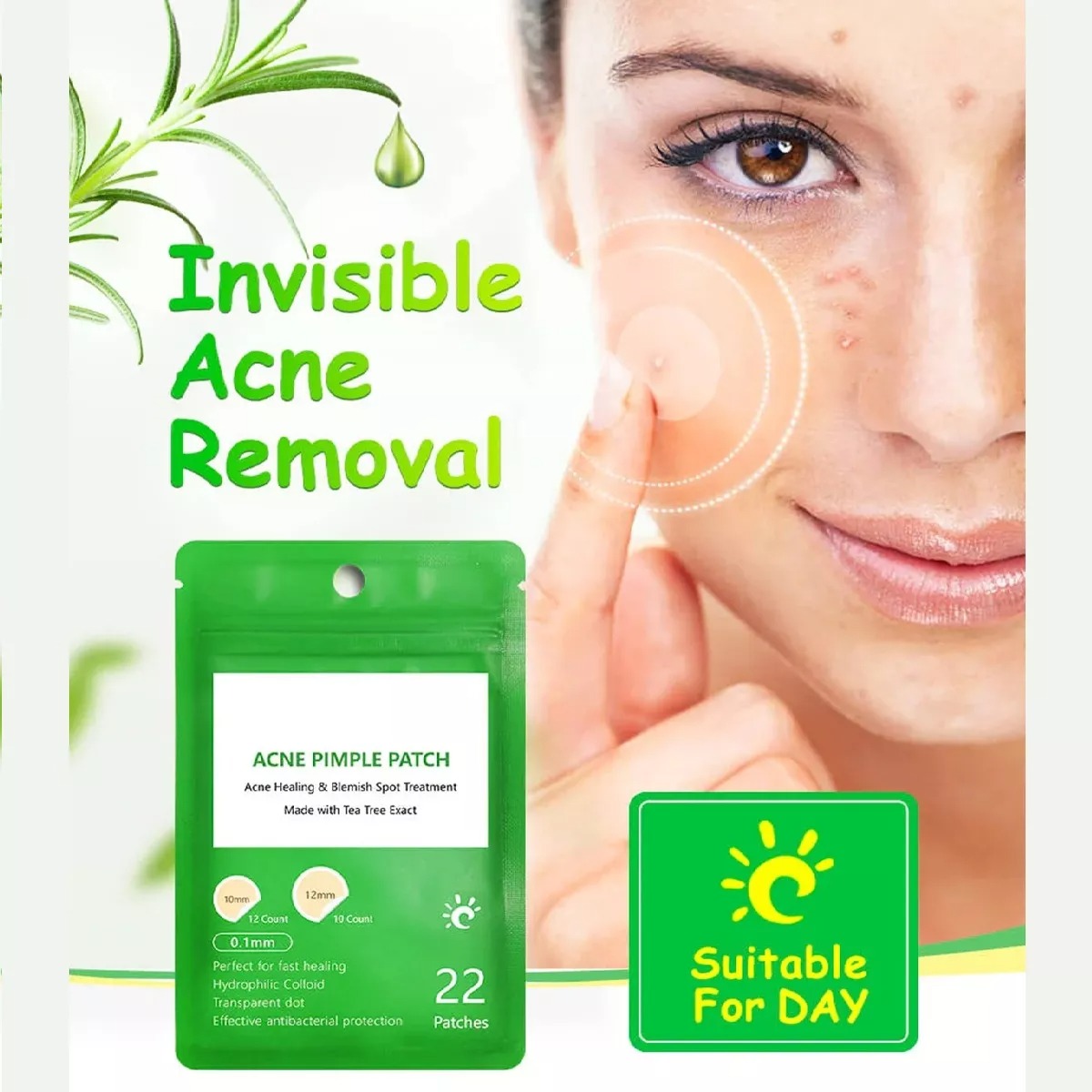 Parches para el acné, Acne Pimple Patch, 22 Piezas