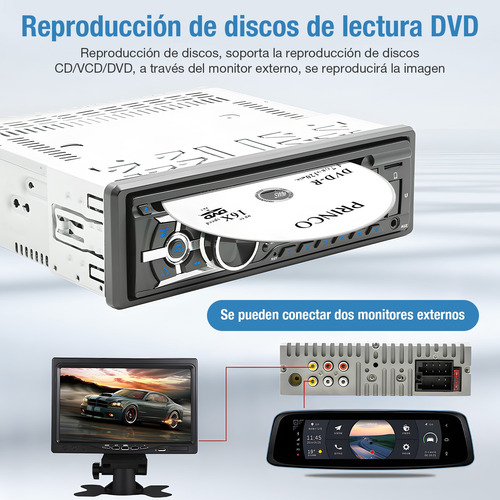 Auto Estereo Bluetooth Reproductor Dvd Cd Radio Para Carro