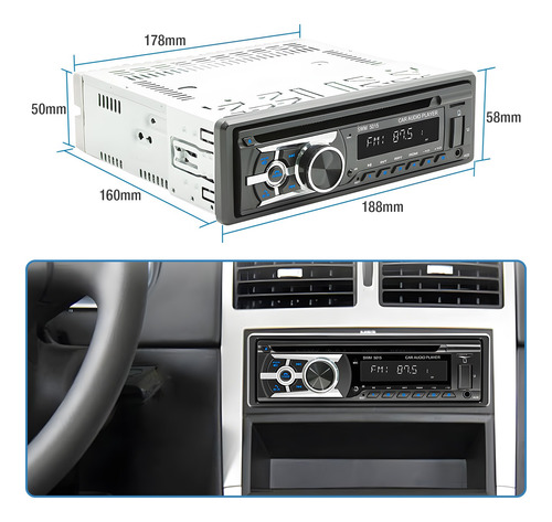 Auto Estereo Bluetooth Reproductor Dvd Cd Radio Para Carro