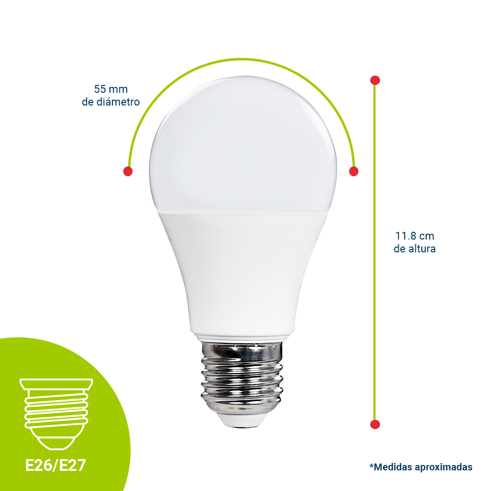 Foco Eco Icon Led Ahorrador Usa 15w Ilumina 100w Luz Fría