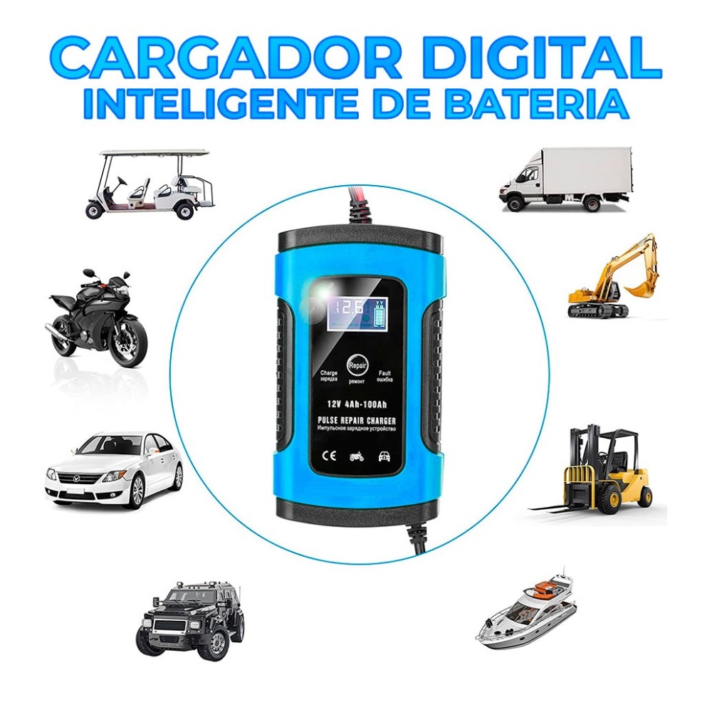 Cargador de Baterias para Auto, Moto, SUV y/o Vehiculo Ligero.