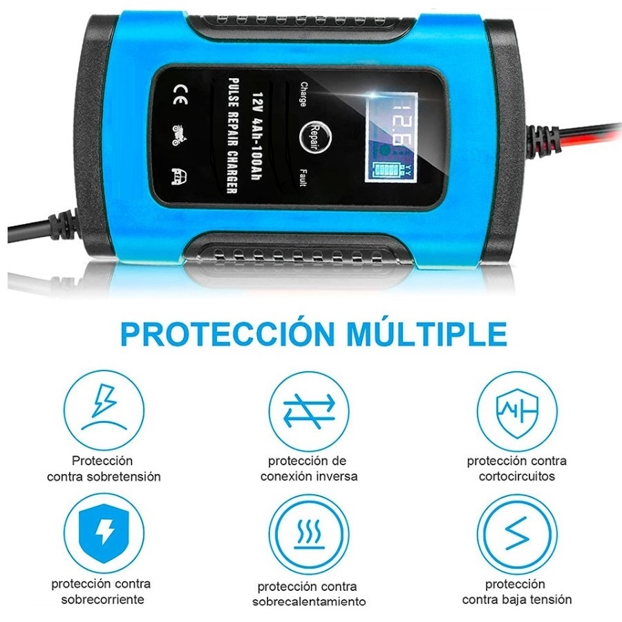 Cargador de Baterias para Auto, Moto, SUV y/o Vehiculo Ligero.