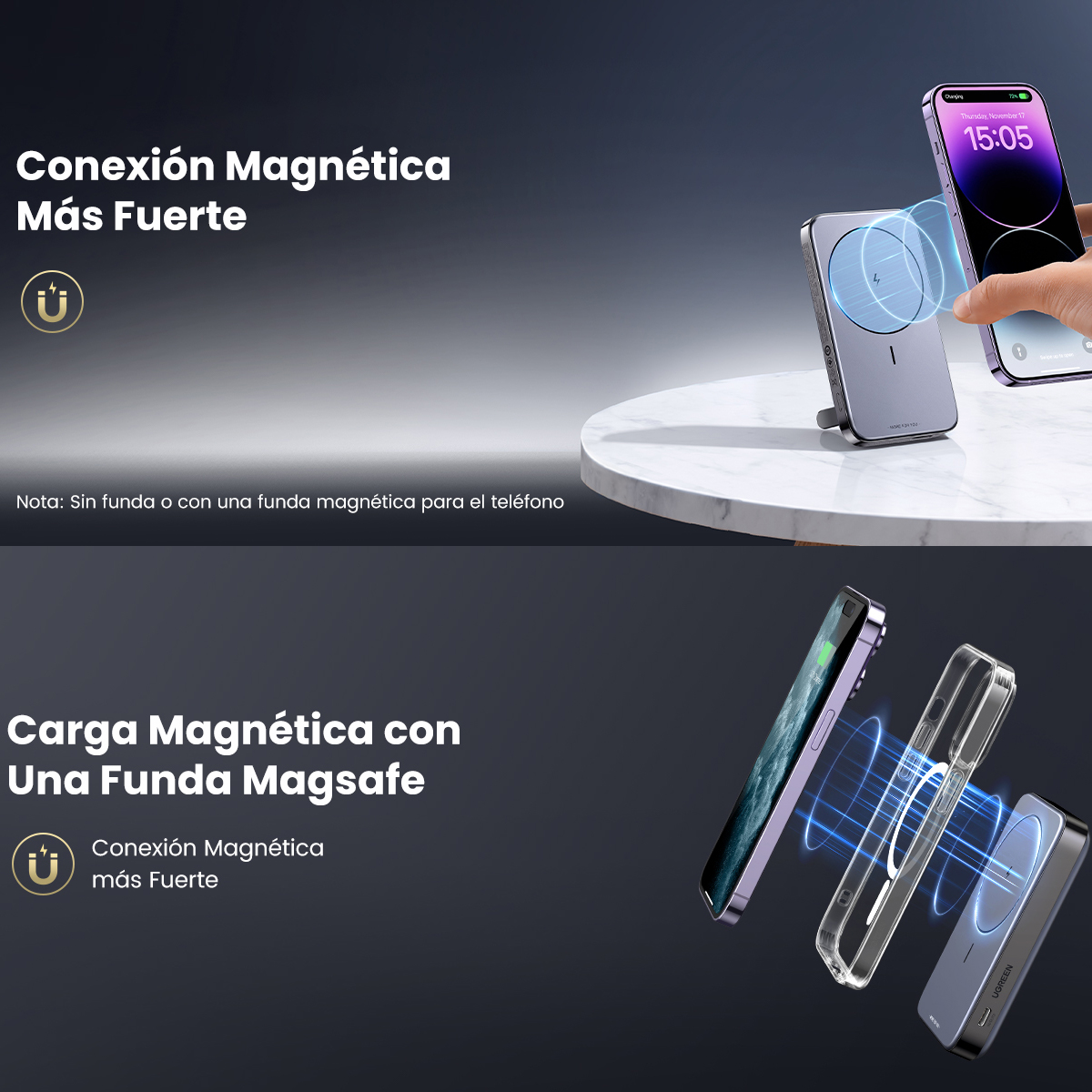 Power Bank Magsafe De 10000mah Nexode 20w 1 Usb-c 1 Usb-a 