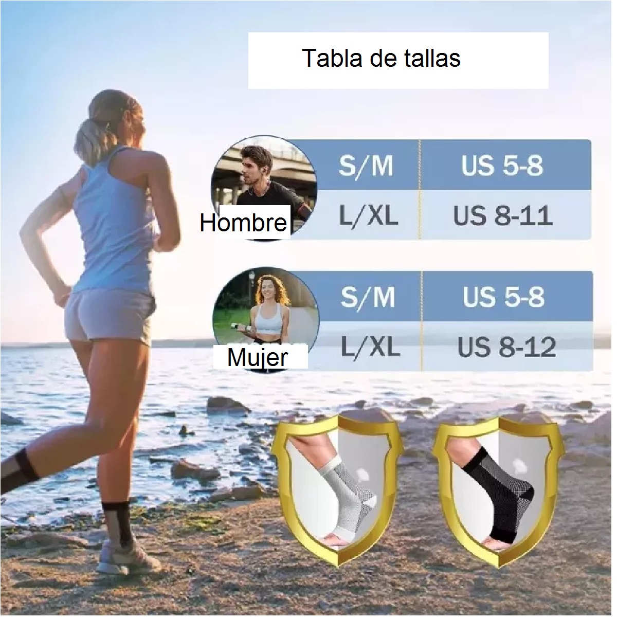 Set 3 Pares De Calcetines Para Neuropatía Multicolor Talla S/M