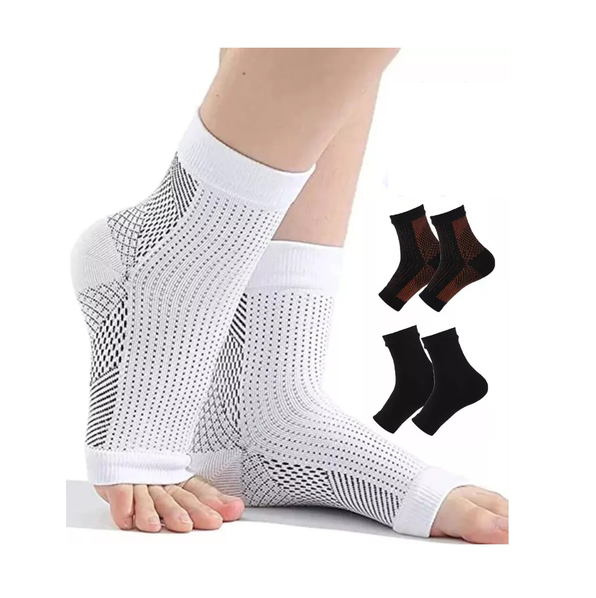 Set 3 Pares De Calcetines Para Neuropatía Multicolor Talla S/M