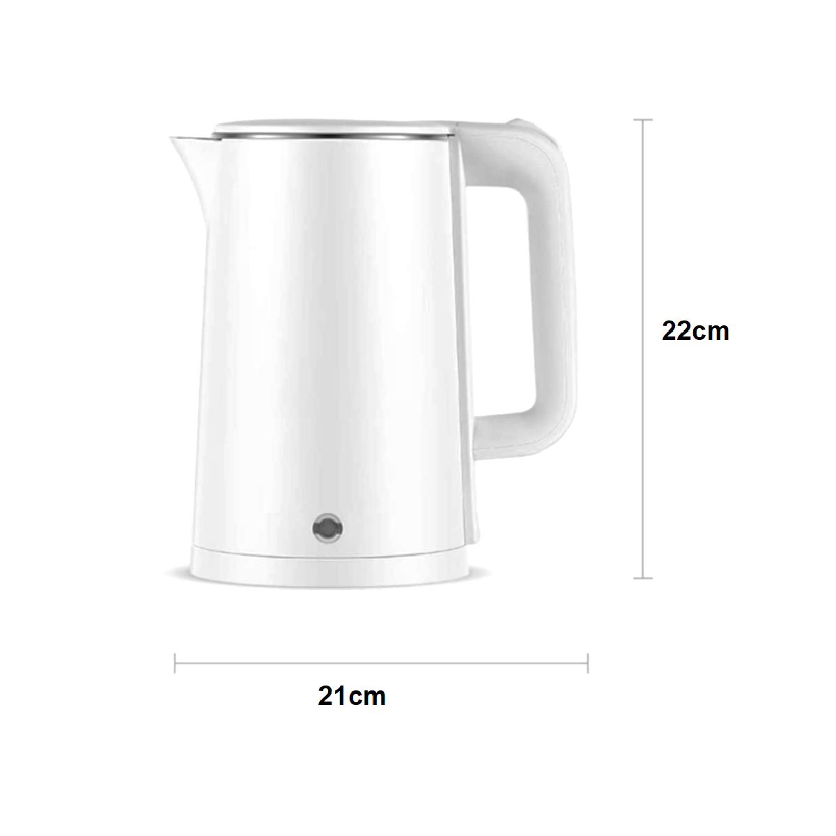 Jarra Hervidor de Agua Tetera Electrica 2.3L Inoxidable / Poliprop. Libre BPA.