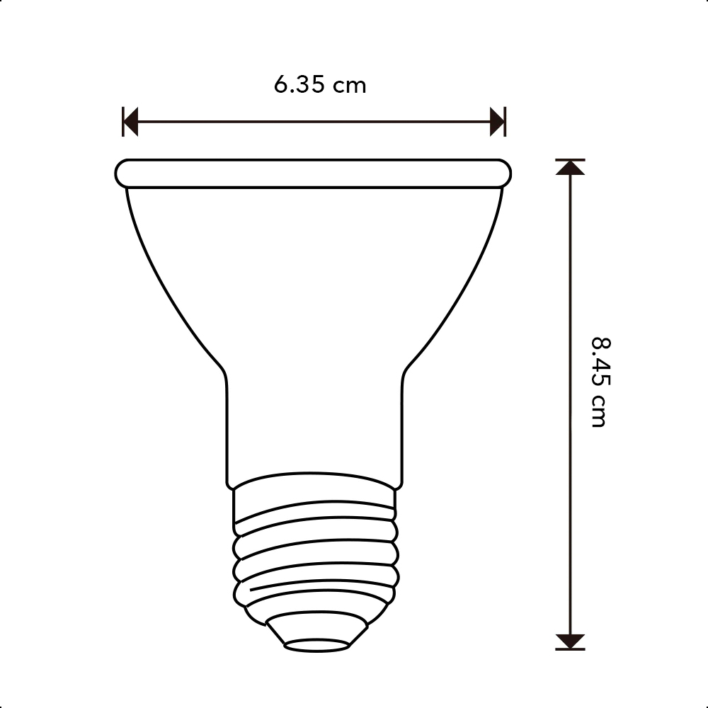 Foco Led Par20 Atenuable 8W Base E26 Long Neck Color De La Luz Blanco Cálido