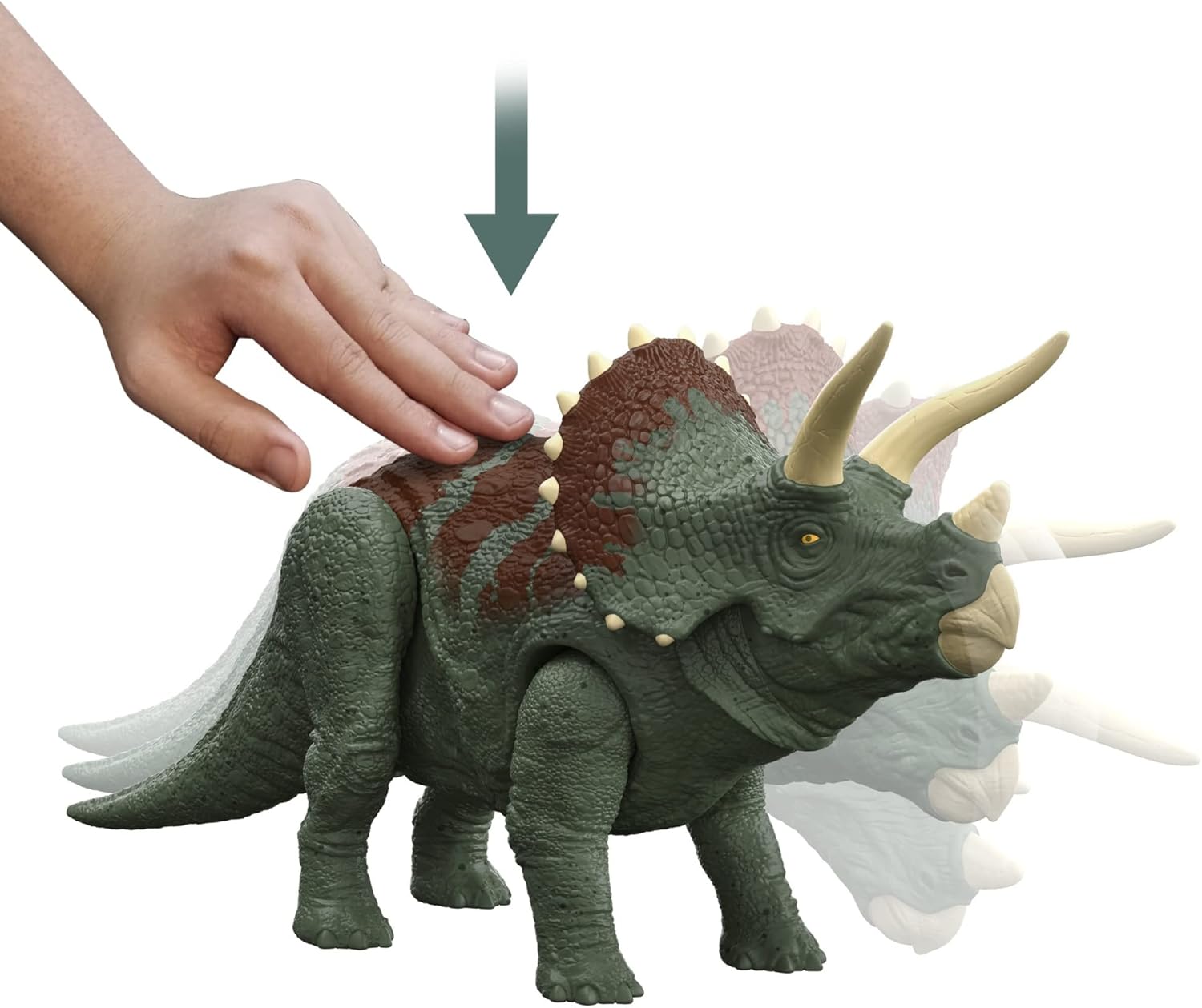 Jurassic World Dominion Roar Strikers Triceratops Interactivo