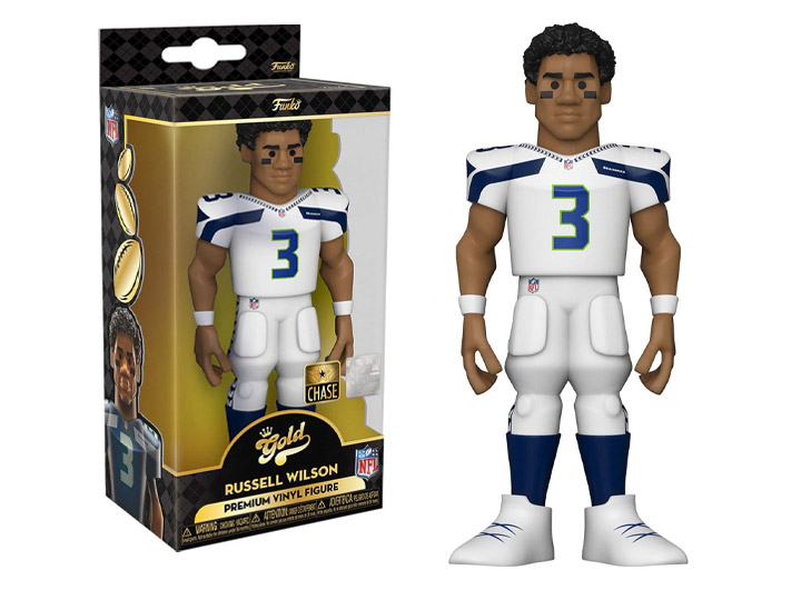 Funko NFL Seattle Seahawks Gold Russel Wilson 5-Inch Premium Vinyl Chase