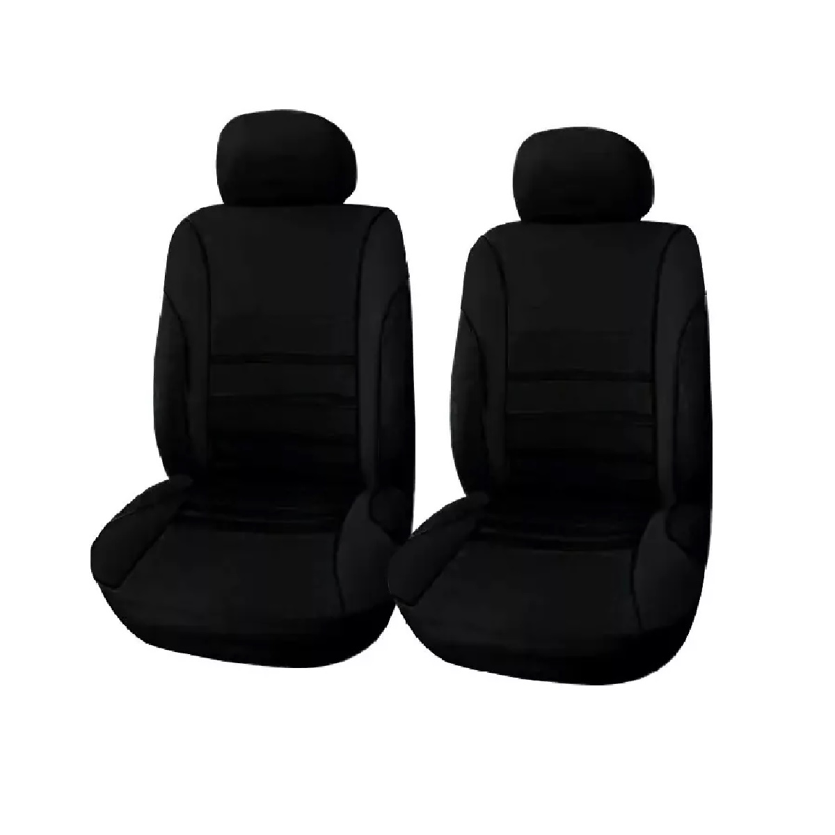 2 Fundas Para Asientos Delanteros De Auto Universal Negro