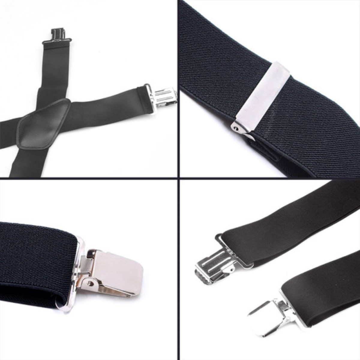 Tirantes Para Caballero Elegantes, Ajustables Y Elásticos Negro
